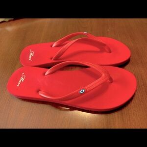 Mavi Jeans brand lovely red flip flop sandals blue evil eye Eu 38-39 US size 8